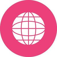 Worldwide Glyph Circle Background Icon vector
