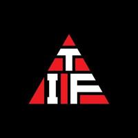 TIF triangle letter logo design with triangle shape. TIF triangle logo design monogram. TIF triangle vector logo template with red color. TIF triangular logo Simple, Elegant, and Luxurious Logo.