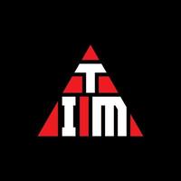 diseño de logotipo de letra de triángulo de tim con forma de triángulo. monograma de diseño de logotipo de triángulo de tim. plantilla de logotipo de vector de triángulo de tim con color rojo. logo triangular de tim logo simple, elegante y lujoso.