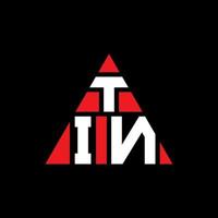 diseño de logotipo de letra de triángulo de estaño con forma de triángulo. monograma de diseño de logotipo de triángulo de estaño. plantilla de logotipo de vector de triángulo de estaño con color rojo. logotipo triangular de estaño logotipo simple, elegante y lujoso.