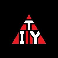 tiy diseño de logotipo de letra triangular con forma de triángulo. monograma de diseño de logotipo de triángulo tiy. tiy plantilla de logotipo de vector de triángulo con color rojo. logotipo triangular tiy logotipo simple, elegante y lujoso.