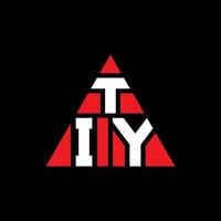TIY triangle letter logo design with triangle shape. TIY triangle logo design monogram. TIY triangle vector logo template with red color. TIY triangular logo Simple, Elegant, and Luxurious Logo.