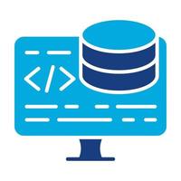 Backend Development Glyph Two Color Icon vector