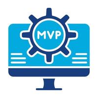 mvp glifo icono de dos colores vector