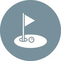 Golf Glyph Circle Background Icon vector