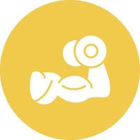 Weightlifting Glyph Circle Background Icon vector