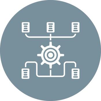 icono de fondo de círculo de glifo de algoritmo vector