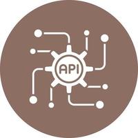 API Glyph Circle Background Icon vector