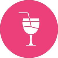 Drink Glyph Circle Background Icon vector