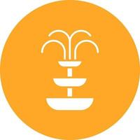 Fountain Glyph Circle Background Icon vector