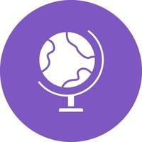 Globe Glyph Circle Background Icon vector