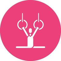 Gymnastics Glyph Circle Background Icon vector