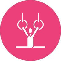 Gymnastics Glyph Circle Background Icon vector