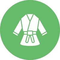 icono de fondo de círculo de glifo de kimono vector