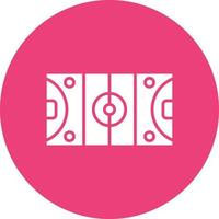 Hockey Field Glyph Circle Background Icon vector