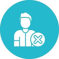 Disqualified Glyph Circle Background Icon vector