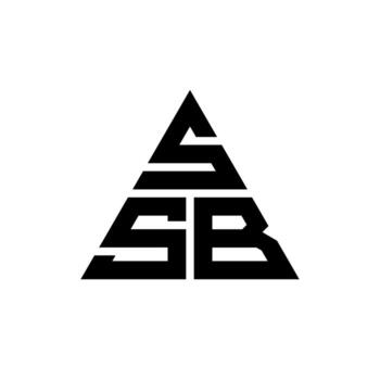 SSB triangle letter logo design with triangle shape. SSB triangle logo design monogram. SSB triangle vector logo template with red color. SSB triangular logo Simple, Elegant, and Luxurious Logo.