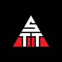 diseño de logotipo de letra de triángulo stt con forma de triángulo. monograma de diseño de logotipo de triángulo stt. plantilla de logotipo de vector de triángulo stt con color rojo. logotipo triangular stt logotipo simple, elegante y lujoso.