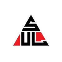 diseño del logotipo de la letra del triángulo sul con forma de triángulo. monograma de diseño del logotipo del triángulo sul. plantilla de logotipo de vector de triángulo sul con color rojo. logotipo triangular sul logotipo simple, elegante y lujoso.
