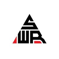 diseño de logotipo de letra de triángulo swr con forma de triángulo. monograma de diseño de logotipo de triángulo swr. plantilla de logotipo de vector de triángulo swr con color rojo. logotipo triangular swr logotipo simple, elegante y lujoso.