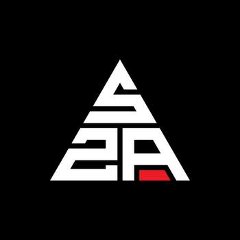 SZA triangle letter logo design with triangle shape. SZA triangle logo design monogram. SZA triangle vector logo template with red color. SZA triangular logo Simple, Elegant, and Luxurious Logo.