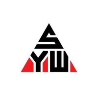 diseño de logotipo de letra de triángulo syw con forma de triángulo. monograma de diseño del logotipo del triángulo syw. plantilla de logotipo de vector de triángulo syw con color rojo. logotipo triangular syw logotipo simple, elegante y lujoso.