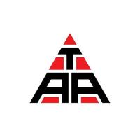TAA triangle letter logo design with triangle shape. TAA triangle logo design monogram. TAA triangle vector logo template with red color. TAA triangular logo Simple, Elegant, and Luxurious Logo.