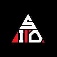 diseño de logotipo de letra de triángulo sio con forma de triángulo. monograma de diseño del logotipo del triángulo sio. plantilla de logotipo de vector de triángulo sio con color rojo. logotipo triangular sio logotipo simple, elegante y lujoso.