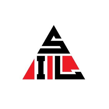 SIL triangle letter logo design with triangle shape. SIL triangle logo design monogram. SIL triangle vector logo template with red color. SIL triangular logo Simple, Elegant, and Luxurious Logo.