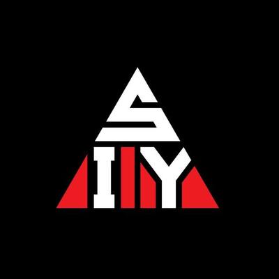 SIY triangle letter logo design with triangle shape. SIY triangle logo design monogram. SIY triangle vector logo template with red color. SIY triangular logo Simple, Elegant, and Luxurious Logo.