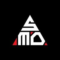 SMO triangle letter logo design with triangle shape. SMO triangle logo design monogram. SMO triangle vector logo template with red color. SMO triangular logo Simple, Elegant, and Luxurious Logo.
