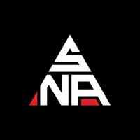 diseño de logotipo de letra de triángulo sna con forma de triángulo. monograma de diseño de logotipo de triángulo sna. plantilla de logotipo de vector de triángulo sna con color rojo. logo triangular sna logo simple, elegante y lujoso.