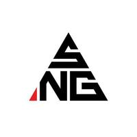 SNG triangle letter logo design with triangle shape. SNG triangle logo design monogram. SNG triangle vector logo template with red color. SNG triangular logo Simple, Elegant, and Luxurious Logo.