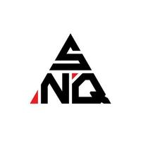 diseño de logotipo de letra triangular snq con forma de triángulo. monograma de diseño de logotipo de triángulo snq. plantilla de logotipo de vector de triángulo snq con color rojo. logotipo triangular snq logotipo simple, elegante y lujoso.