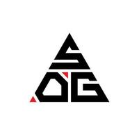 diseño de logotipo de letra triangular sog con forma de triángulo. monograma de diseño de logotipo de triángulo sog. plantilla de logotipo de vector de triángulo sog con color rojo. logotipo triangular sog logotipo simple, elegante y lujoso.