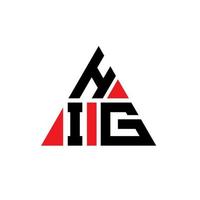diseño de logotipo de letra de triángulo alto con forma de triángulo. monograma de diseño de logotipo de triángulo alto. plantilla de logotipo de vector de triángulo alto con color rojo. hig logo triangular logo simple, elegante y lujoso.