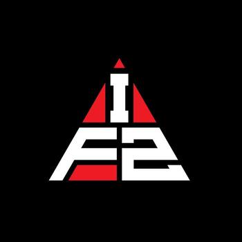 IFZ triangle letter logo design with triangle shape. IFZ triangle logo design monogram. IFZ triangle vector logo template with red color. IFZ triangular logo Simple, Elegant, and Luxurious Logo.