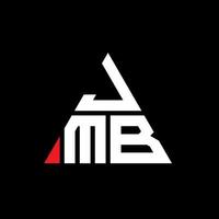 diseño de logotipo de letra triangular jmb con forma de triángulo. Monograma de diseño del logotipo del triángulo jmb. plantilla de logotipo de vector de triángulo jmb con color rojo. logotipo triangular jmb logotipo simple, elegante y lujoso.