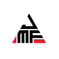 Diseño de logotipo de letra triangular jmf con forma de triángulo. monograma de diseño del logotipo del triángulo jmf. Plantilla de logotipo de vector de triángulo jmf con color rojo. logotipo triangular jmf logotipo simple, elegante y lujoso.