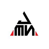 JMN triangle letter logo design with triangle shape. JMN triangle logo design monogram. JMN triangle vector logo template with red color. JMN triangular logo Simple, Elegant, and Luxurious Logo.