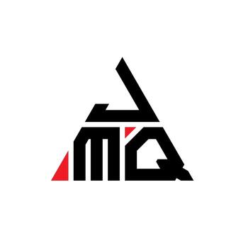 JMQ triangle letter logo design with triangle shape. JMQ triangle logo design monogram. JMQ triangle vector logo template with red color. JMQ triangular logo Simple, Elegant, and Luxurious Logo.