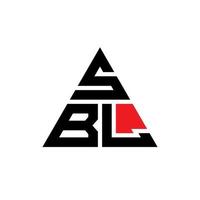 diseño de logotipo de letra de triángulo sbl con forma de triángulo. monograma de diseño de logotipo de triángulo sbl. plantilla de logotipo de vector de triángulo sbl con color rojo. logotipo triangular sbl logotipo simple, elegante y lujoso.