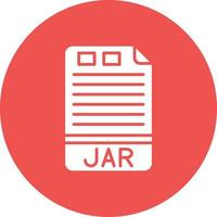 JAR Glyph Circle Background Icon vector