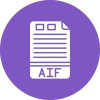 AIF Glyph Circle Background Icon vector