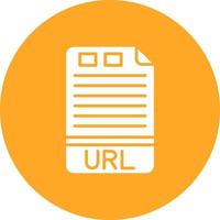 URL Glyph Circle Background Icon vector