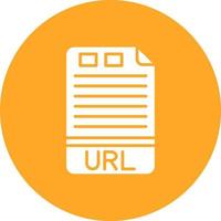 icono de fondo de círculo de glifo de URL vector