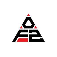 diseño de logotipo de letra triangular ofz con forma de triángulo. monograma de diseño de logotipo de triángulo ofz. ofz plantilla de logotipo de vector de triángulo con color rojo. logo triangular ofz logo simple, elegante y lujoso.