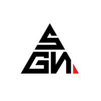 SGN triangle letter logo design with triangle shape. SGN triangle logo design monogram. SGN triangle vector logo template with red color. SGN triangular logo Simple, Elegant, and Luxurious Logo.