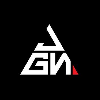 JGN triangle letter logo design with triangle shape. JGN triangle logo design monogram. JGN triangle vector logo template with red color. JGN triangular logo Simple, Elegant, and Luxurious Logo.