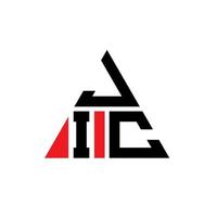 diseño de logotipo de letra de triángulo jic con forma de triángulo. monograma de diseño del logotipo del triángulo jic. plantilla de logotipo de vector de triángulo jic con color rojo. logotipo triangular jic logotipo simple, elegante y lujoso.
